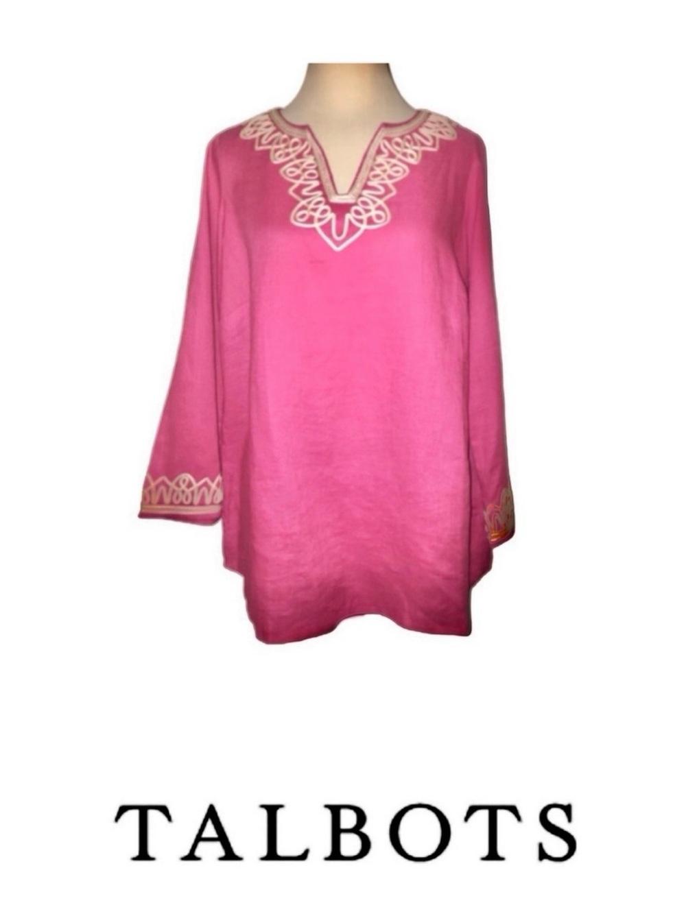 Talbots Fuchsia Tunic Top